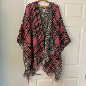 Vintage Juicy Couture Pink Plaid Poncho